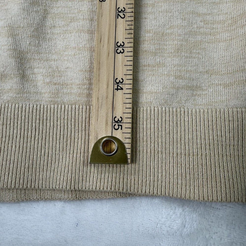 Duluth Trading Duster Cardigan Womens 3X Plus Beige Open Front Cotton Minimalist - Picture 9 of 11